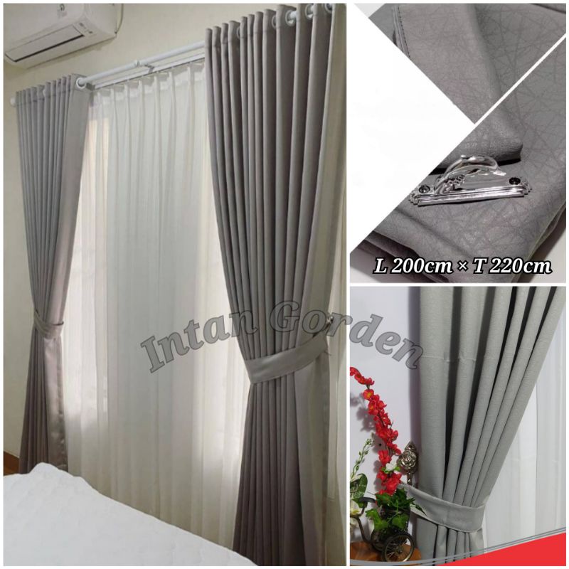 Jual Gorden Blackout Polos Gorden Jendela Lebar 200cm Tinggi 220cm