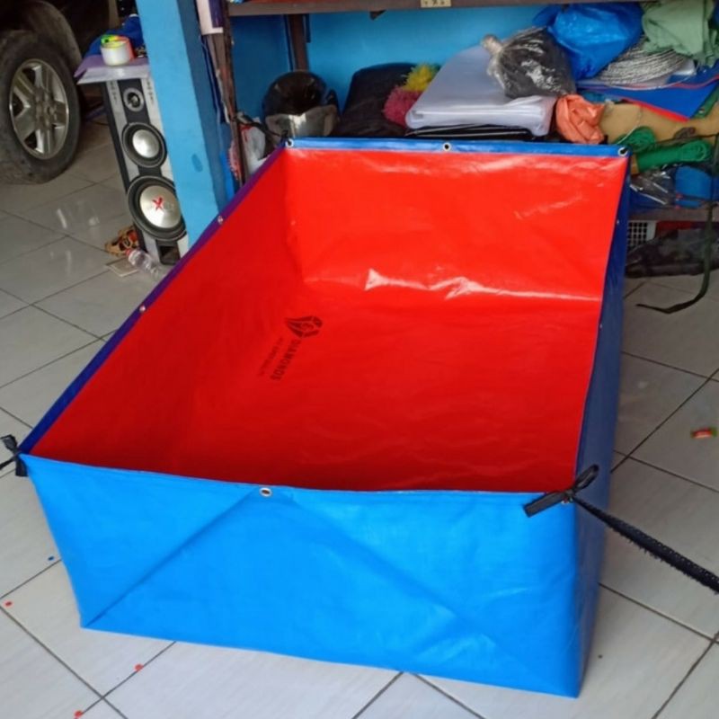 Jual Kolam Terpal Kotak Kolam Ikan Lele X X A Shopee Indonesia