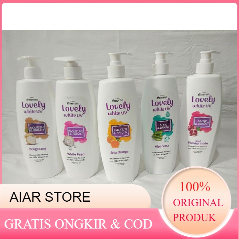 Jual Emeron Lovely White UV Hand Body Lotion 500ml Original UKURAN