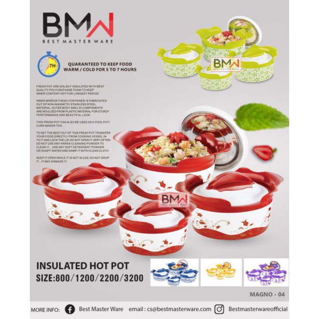 Jual Panci Set Magnolia Bahan Stainles Isi 4 Merk BMW Food Farmer