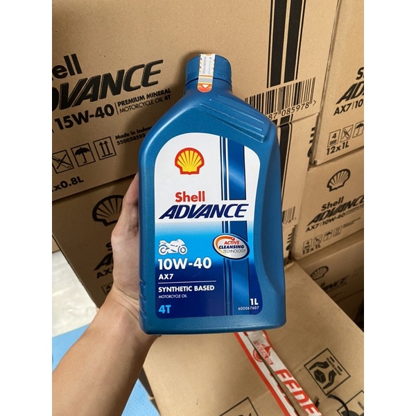 Jual OLI SHELL ADVANCE AX7 4T 1L 10W 40 SYNTHETIC BASED Shopee Indonesia