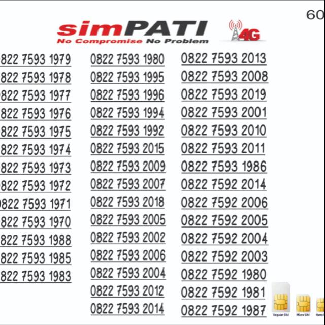 Jual Nomor Cantik Telkomsel Simpati Loop Seri Tahun Lahir Murah Bsm