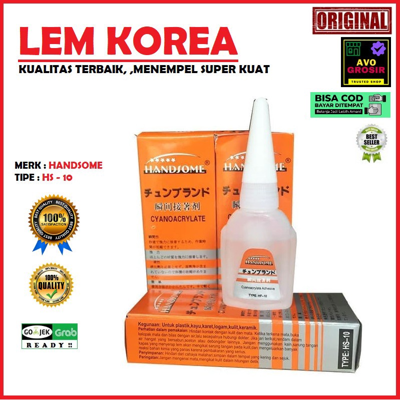 Jual Lem Korea Handsome HS 10 Original Serbaguna Korean Glue Terlaris