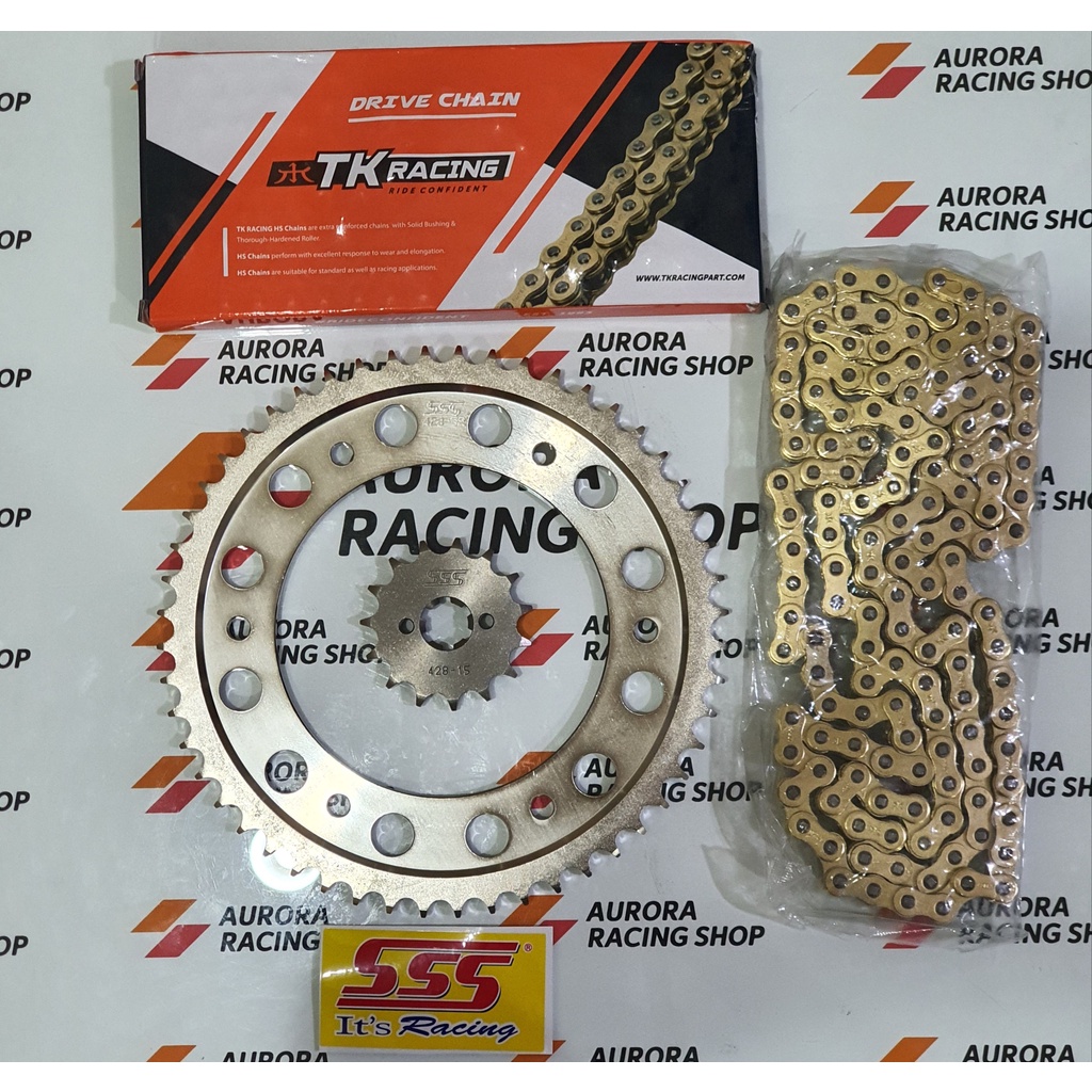 Jual Gear Set SSS CRF 150 Rantai TK 428 HS 140 L Gold Shopee