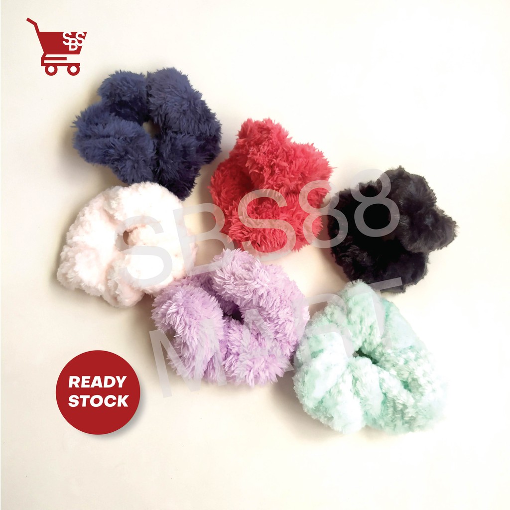 Jual SCRUNCHIE FLUFFY JUMBO KOREA Ikat Rambut Jumbo Cepol Hijab