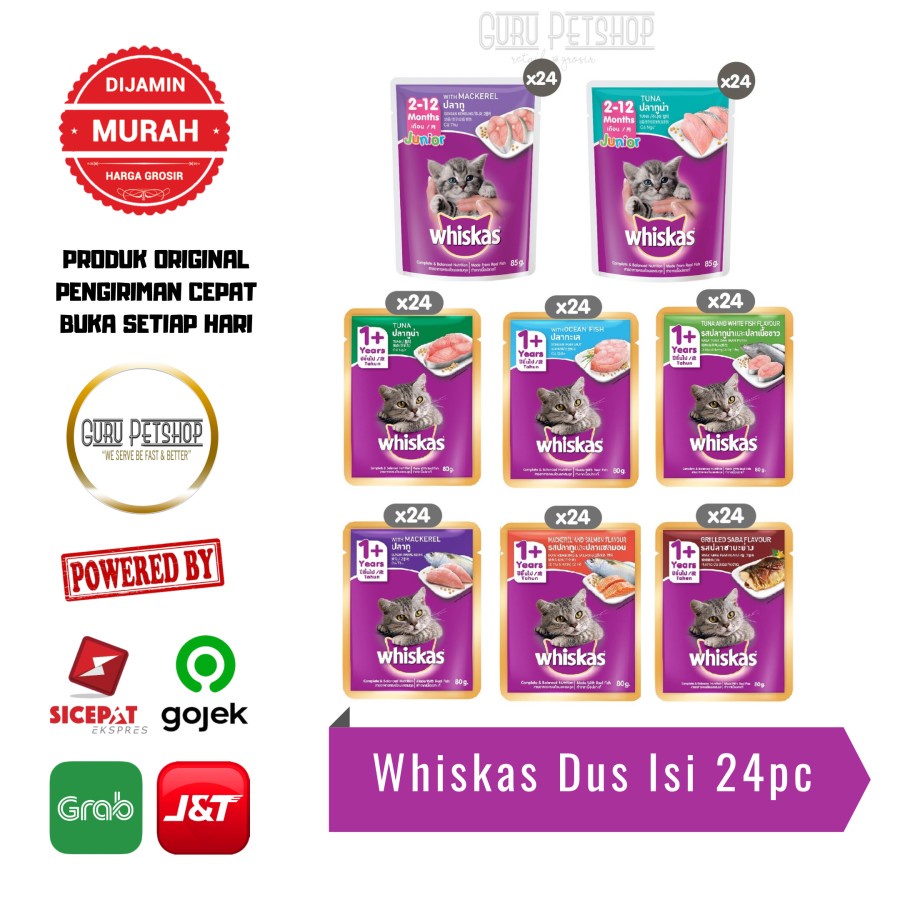 Jual Whiskas Pouch Dus Isi Whiskas Junior Whiskas Tuna Whiskas