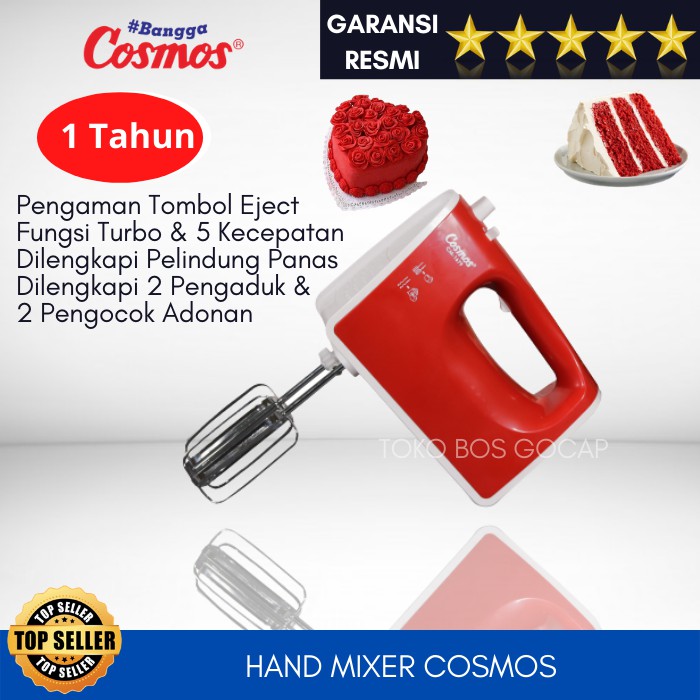 Jual Hand Mixer Cosmos Turbo Pengaduk Adonan Kue Roti Original Mikser