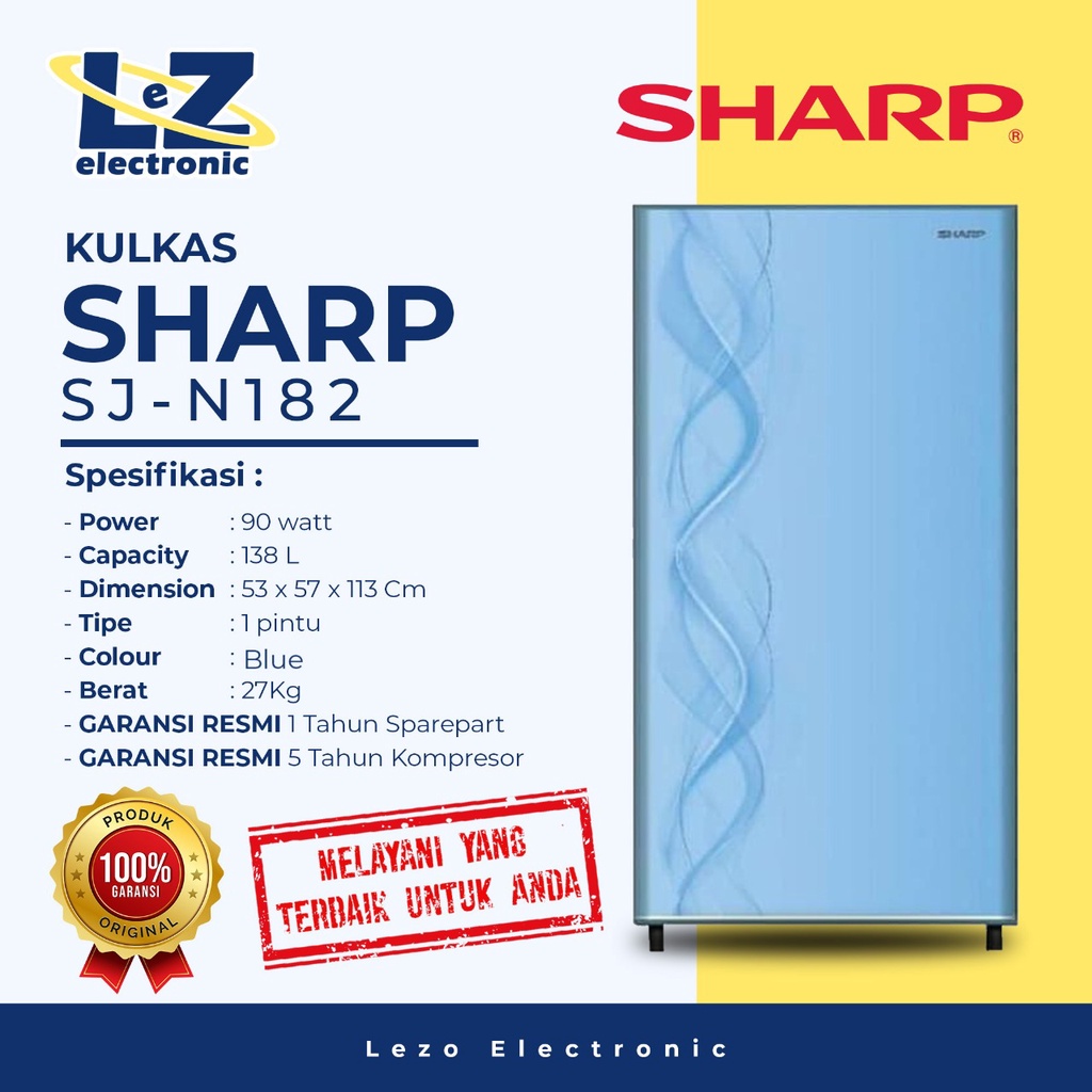 Jual Kulkas 1 Pintu SHARK SJ N182 166 Liter Quick Cooling Shopee