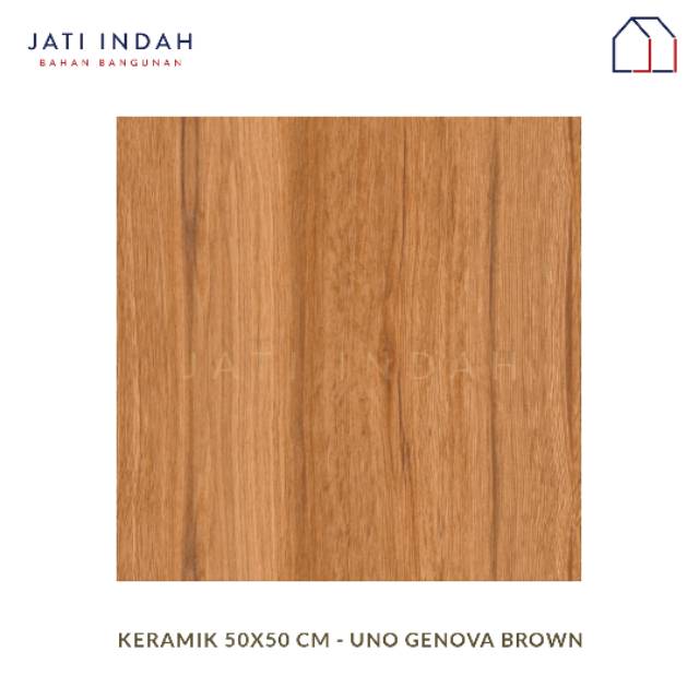 Jual KERAMIK MOTIF KAYU MATT 50x50 Cm UNO GENOVA BROWN Shopee Indonesia