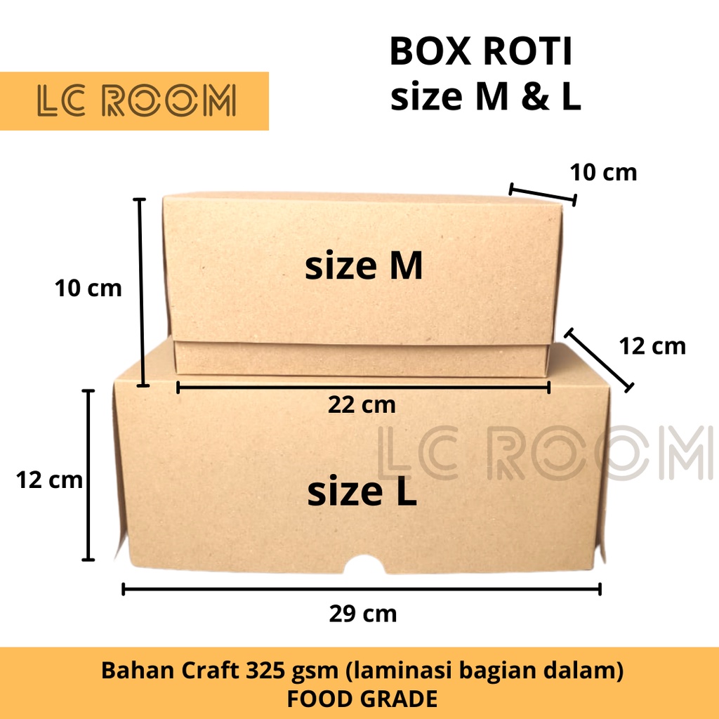 Jual Paper Bread Box Bolu Dus Kotak Kue Brownies Box Roti Ropang