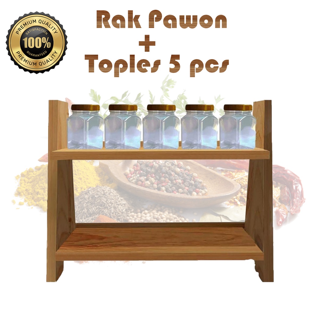 Jual RAK BUMBU PAWON RAK KAYU SERBAGUNA MINIMALIS Shopee Indonesia