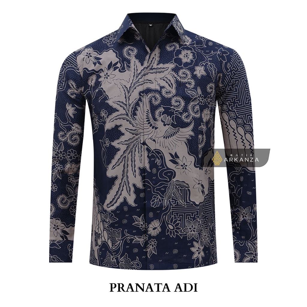 Jual BATIK ARKANZA Motif PRANATA ADI Hem Atasan Kemeja Baju Batik Pria