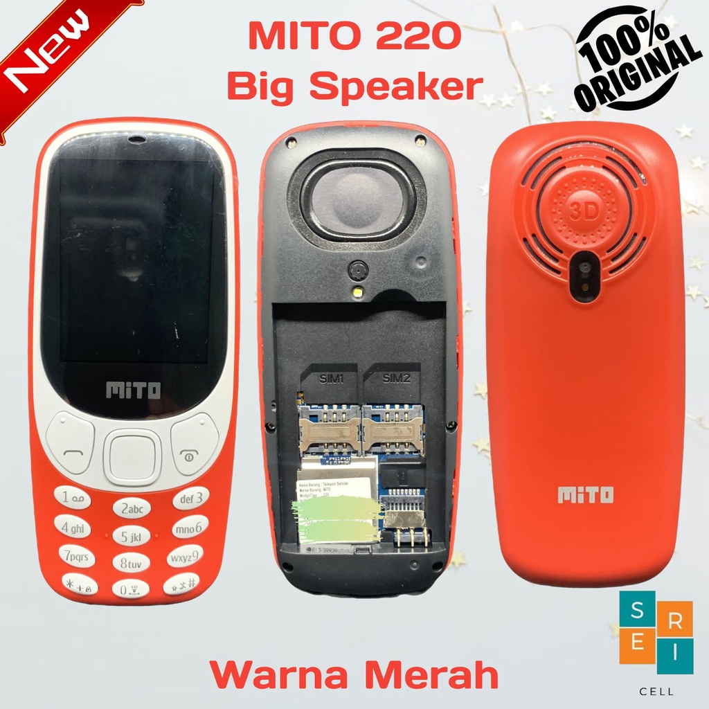 Jual HP MITO Tombol 220 Big Speaker Magic Voice Promo Murah Cuci Gudang