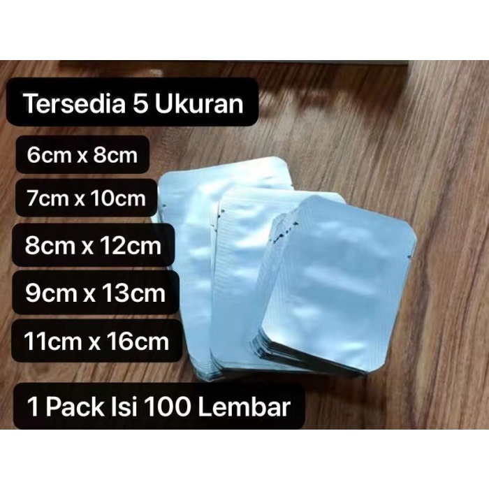 Jual Plastik Kemasan Sachet Kantong Full Aluminium Foil Ukuran X