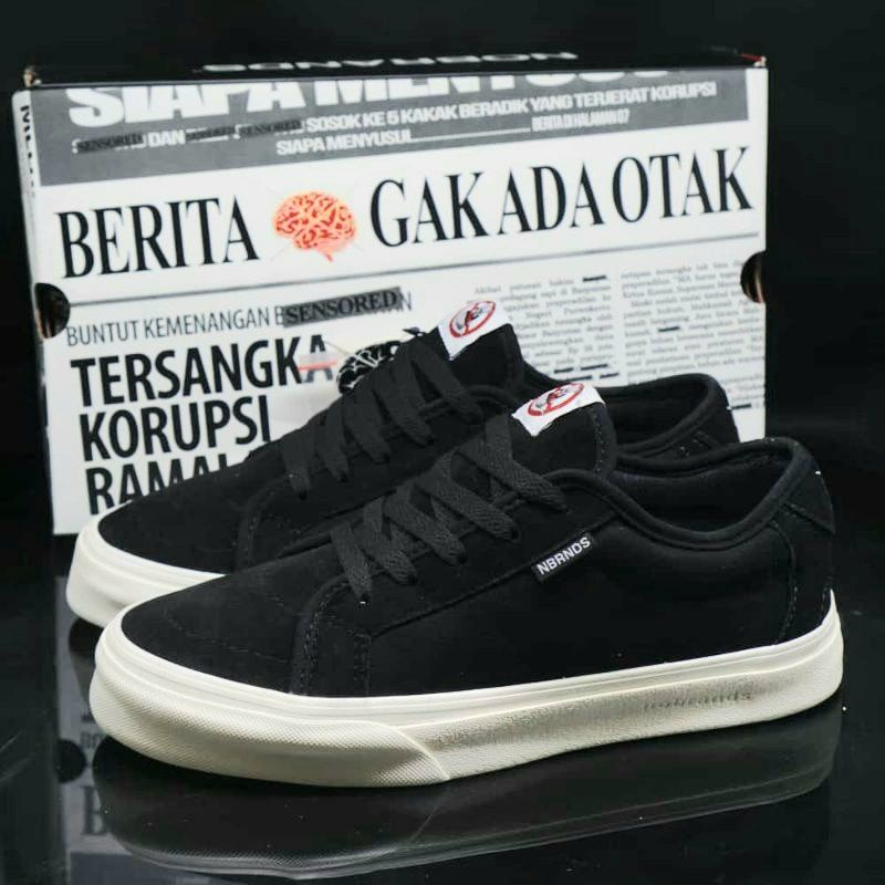 Jual Sepatu Nobrands Medulla Koruptor Jancok Black White Original 100