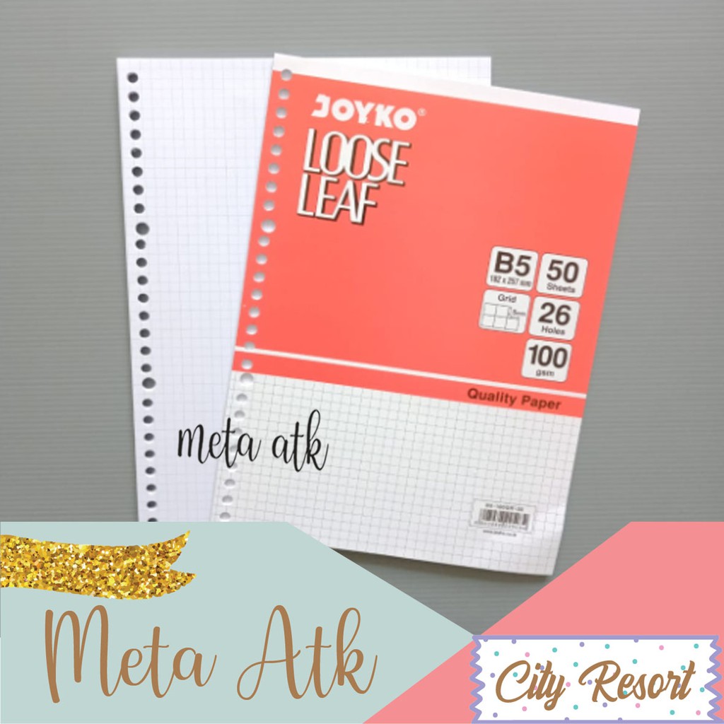 Jual Loose Leaf Kertas Binder Joyko B5 50 Lembar Grid Shopee