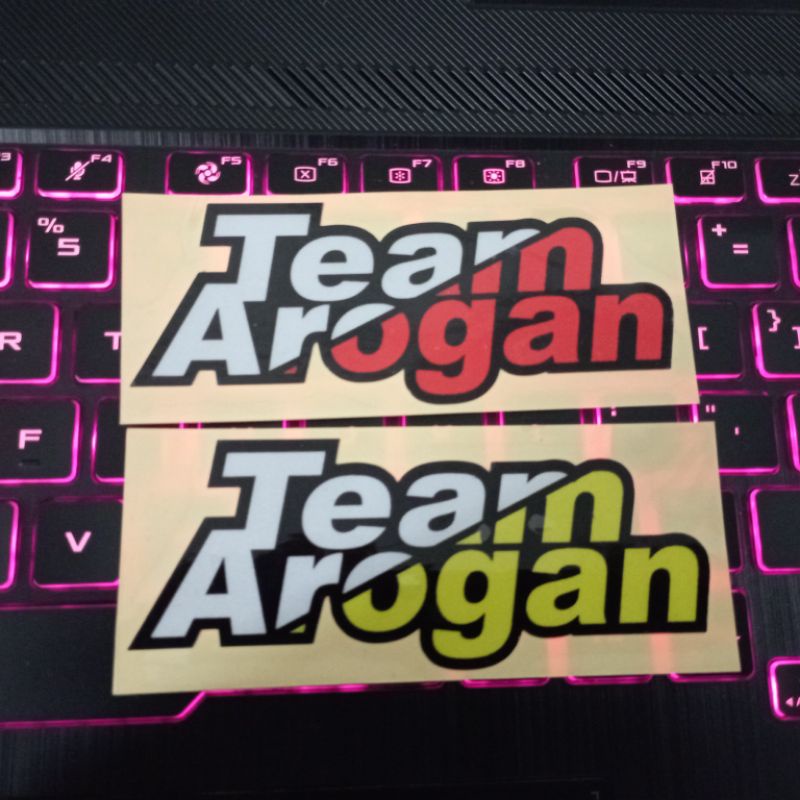 Jual Sticker Cutting Printing Team Arogan Stiker Racing Team Shopee