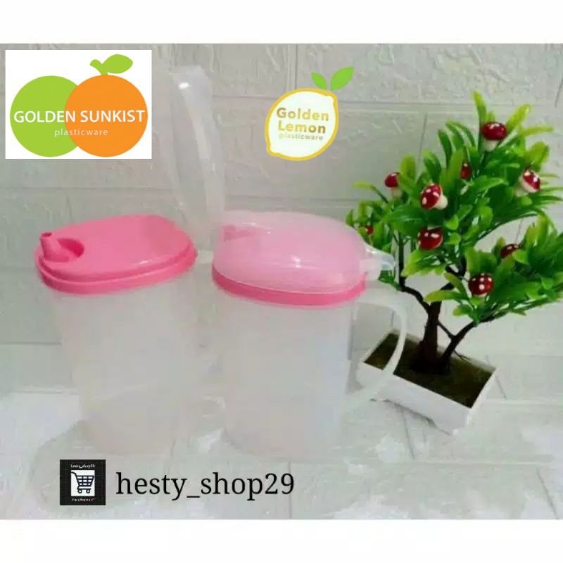 Jual Teko Minyak Goreng Pink Tempat Wadah Refil Minyak Sayur Botol