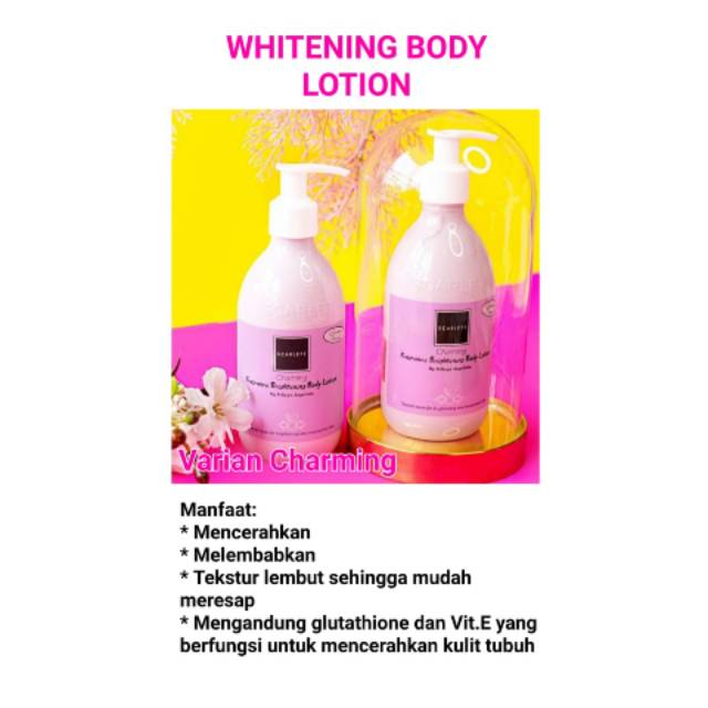 Jual Scarlett Fragrance Brightening Body Lotion Charming Shopee