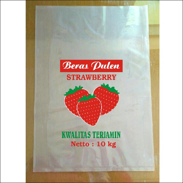 Jual Plastik Kemasan Beras Cap Strawberry Uk Kg Isi Lbr