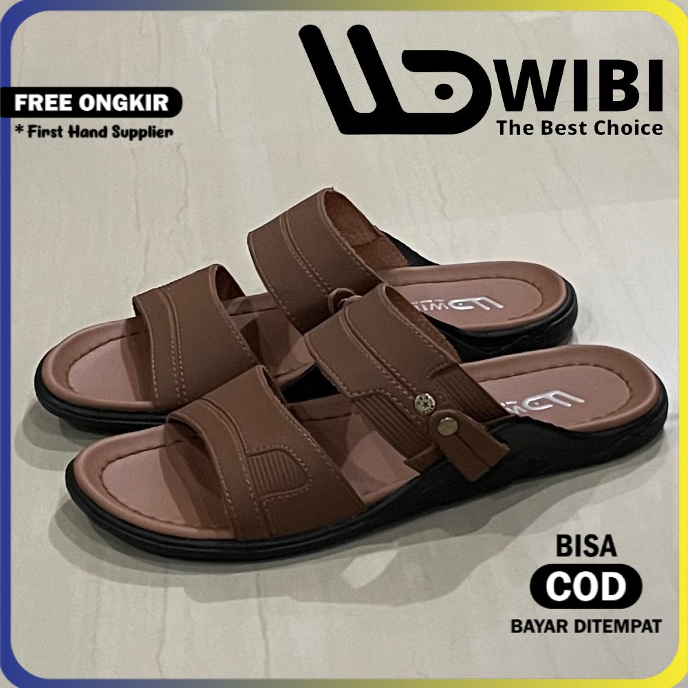 Jual Sandal Sendal Kulit Pria Selop Cowok No Wanita Cewek No Jepit