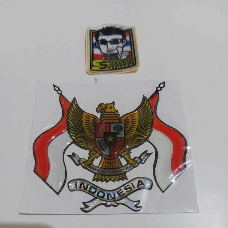 Jual STICKER EMBLEM BENDERA GARUDA INDONESIA TIMBUL 3D Shopee Indonesia