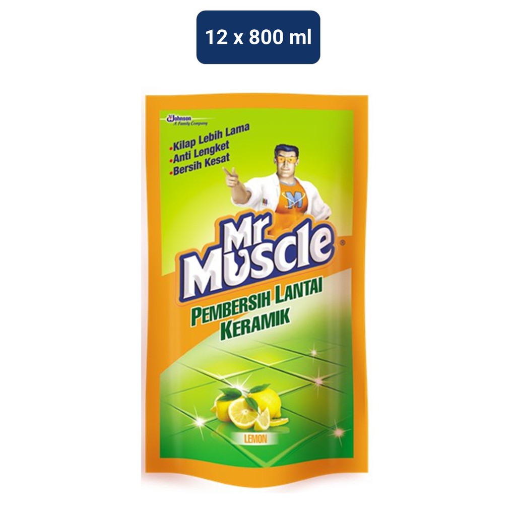 Jual Mr Muscle Pembersih Lantai Keramik Lemon Pouch X Ml