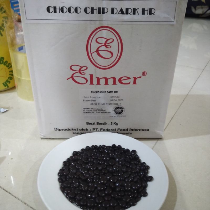 Jual Choco Chip Dark Elmer Coklat Chip Rainbow Coklat Chip Elmer