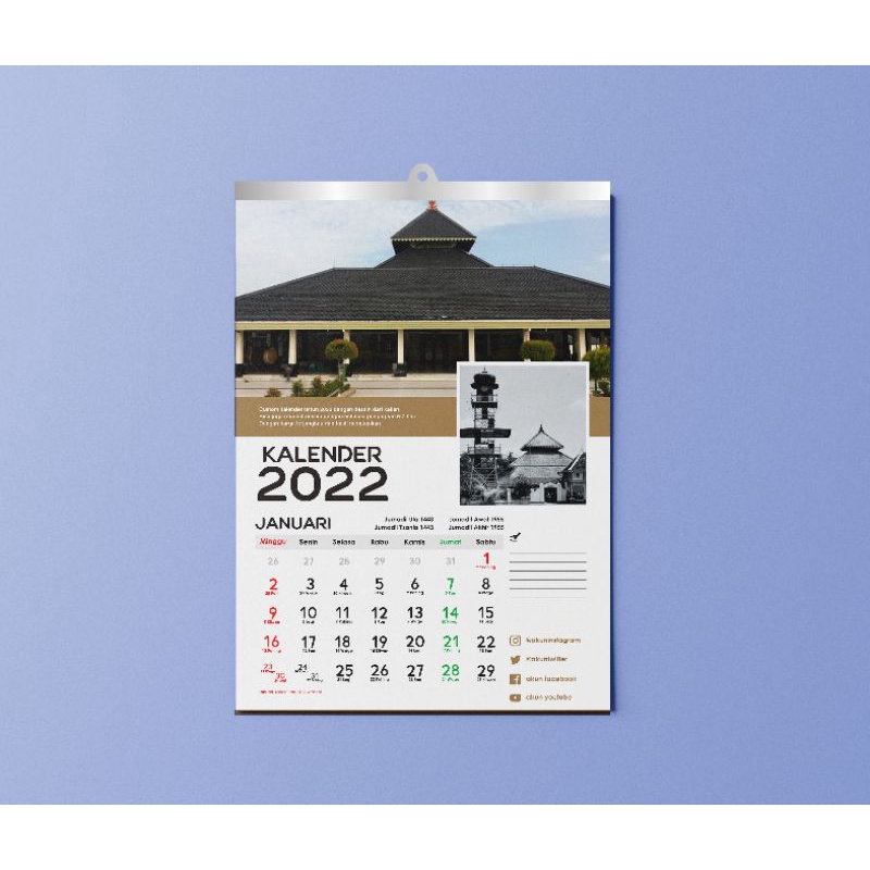 Jual Kalender Dinding 2023 Klem A3 Bisa Satuan Custom Desain Kertas