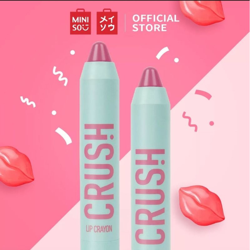 Jual Miniso Official Crush Lip Crayon Lipstick Miniso Gincu Lipen