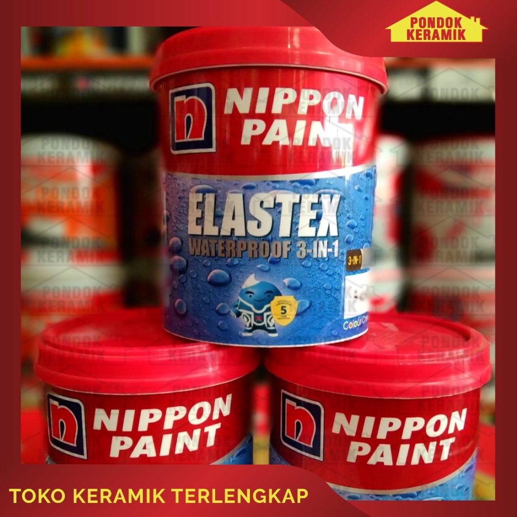 Jual CAT NIPPON PAINT ELASTEX WATERPROOF WARNA TINTING MIXING UKURAN