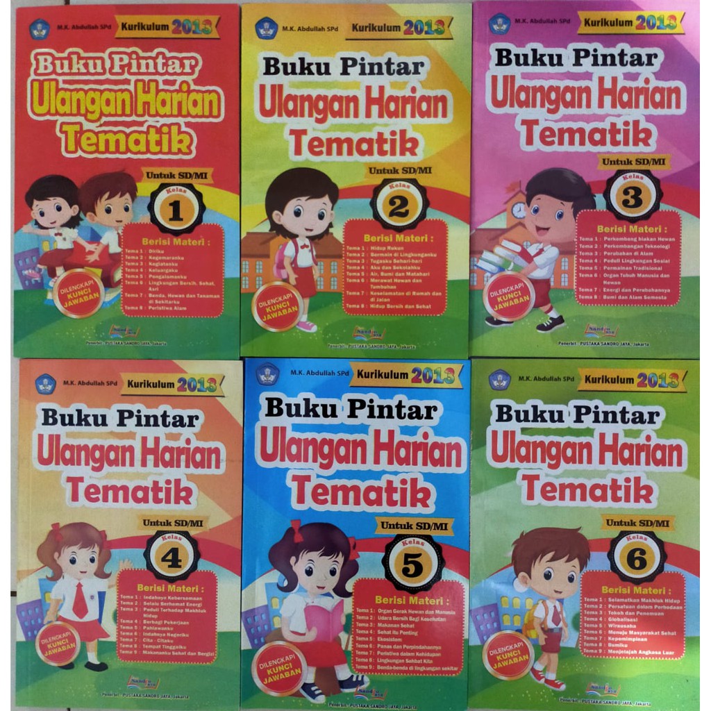 Jual Sd Mi Buku Pintar Ulangan Harian Tematik Kelas Kurikulum