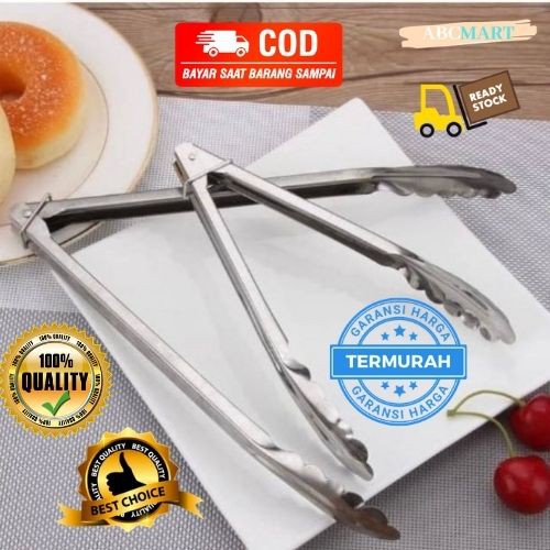 Jual BISA COD PROMO Jepit Makanan Stainless Capitan Makanan Jepit