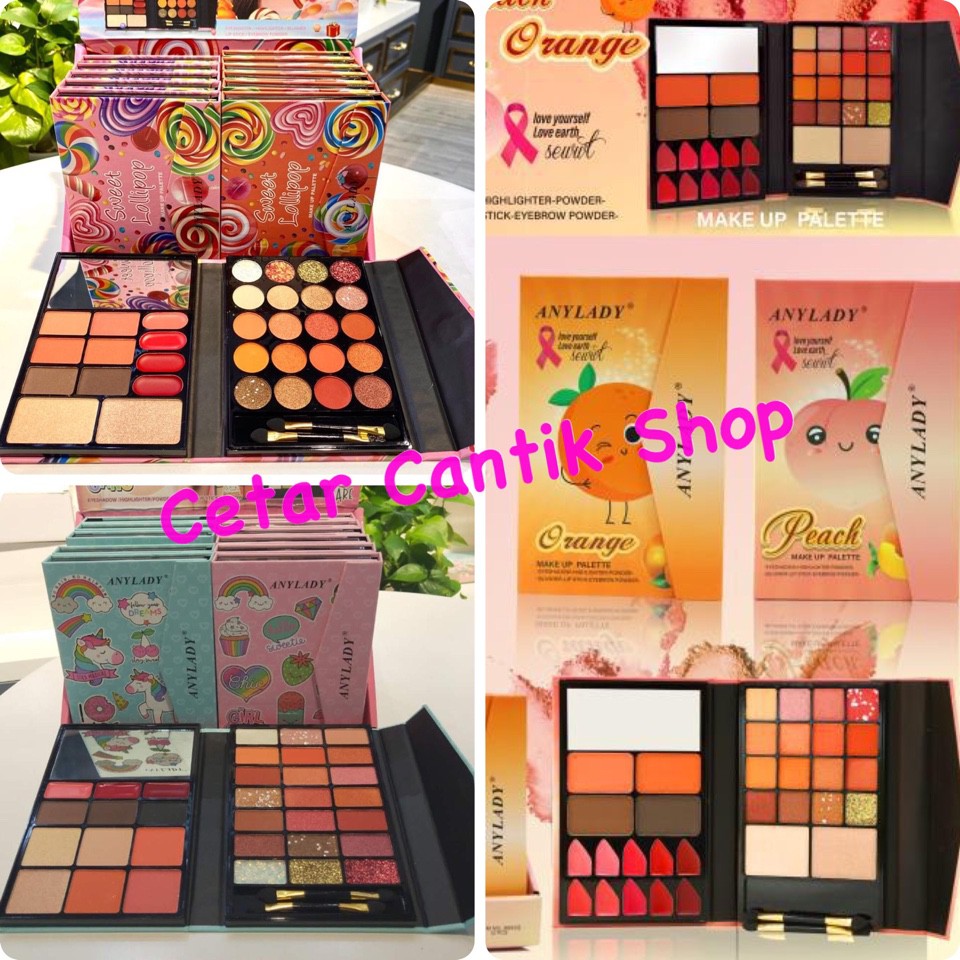 Jual ANYLADY Eyeshadow Palette Jumbo Dompet Edisi Glitter Terbaru Make