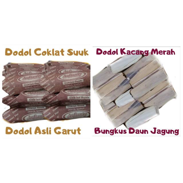 Jual Dodol Garut Gr Mix Coklat Suuk Dan Kacang Merah Bungkus Daun