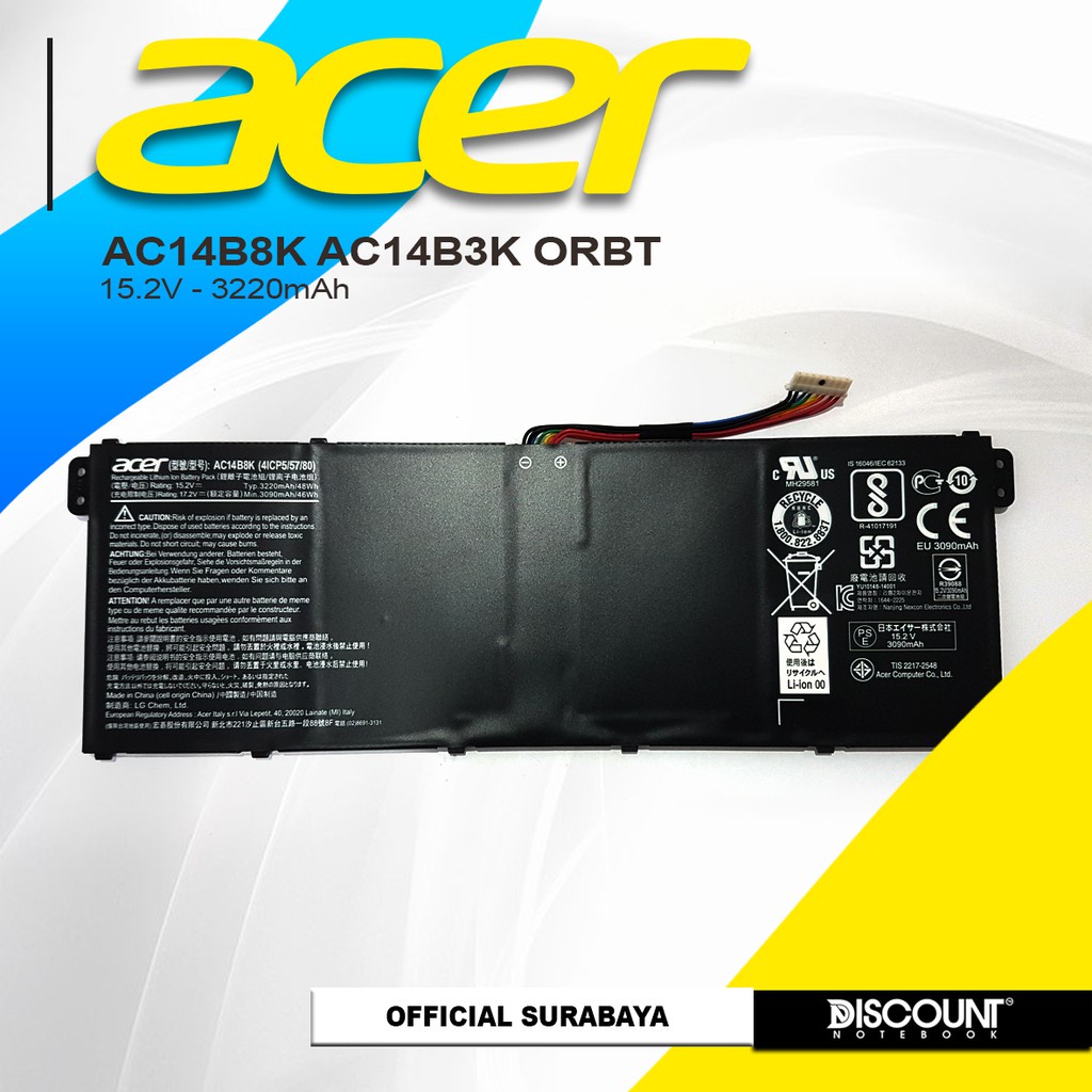 Jual Original Battery Laptop Acer Aspire E E Es Es