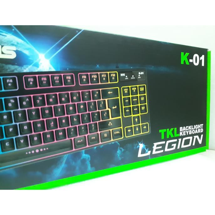 Jual NYK K01 K 01 Gaming Keyboard RGB TKL Warna Hitam Keyboard