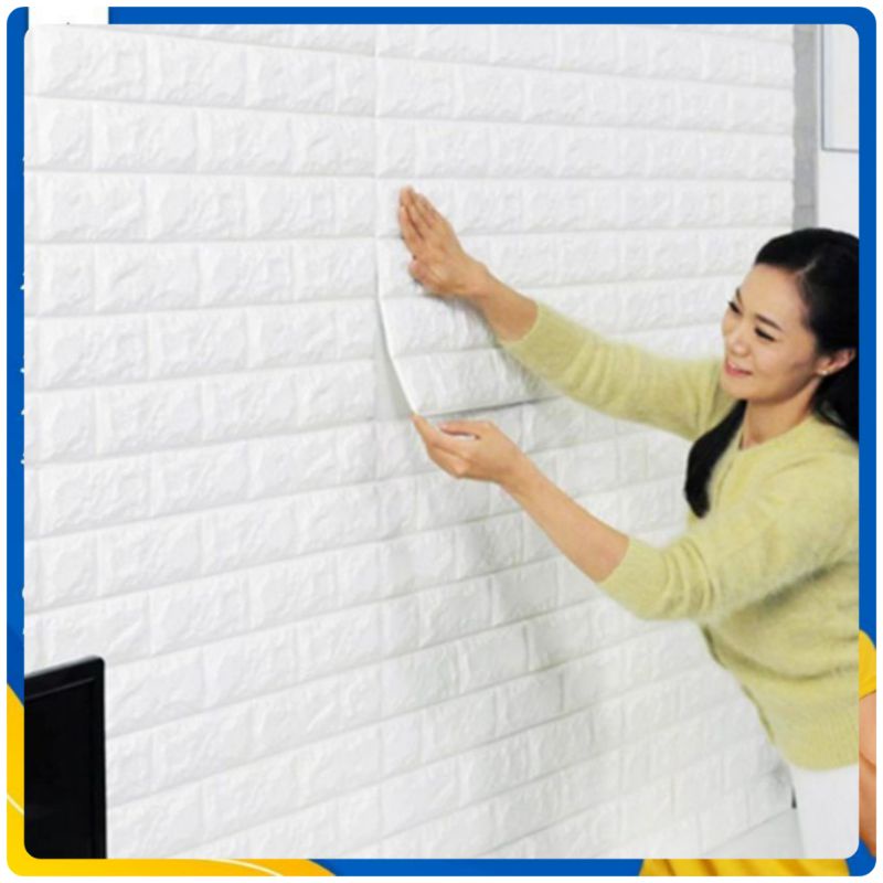 Jual Foam D Bata Putih White Brick Panel Spons Wallpaper Cm X Cm