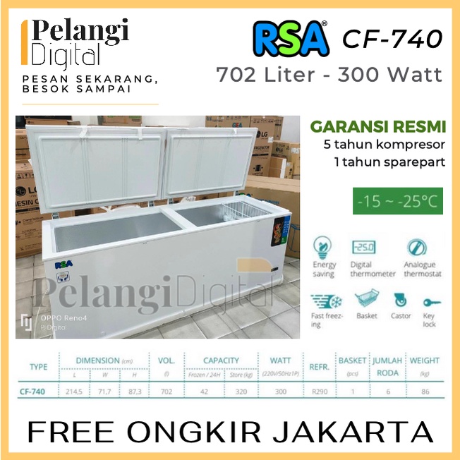 Jual Rsa Cf Chest Freezer Box Pembeku Daging Peti Es Friser