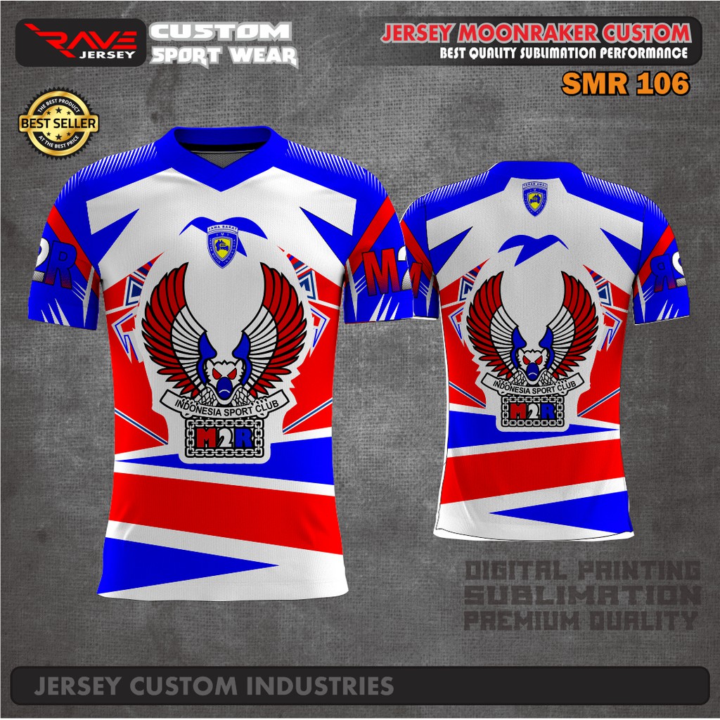 Jual JERSEY MOONRAKER PRINTING CUSTOM JERSEY MOONRAKER PRINTING KAOS