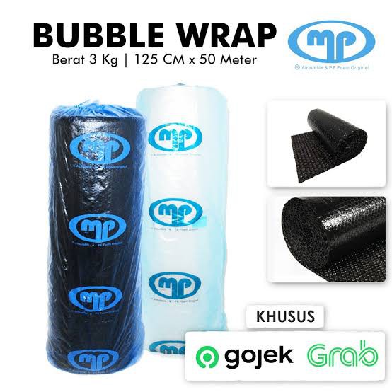 Jual Bubble Wrap Mulia Pack Hitam Bening X Meter Bubblewrap