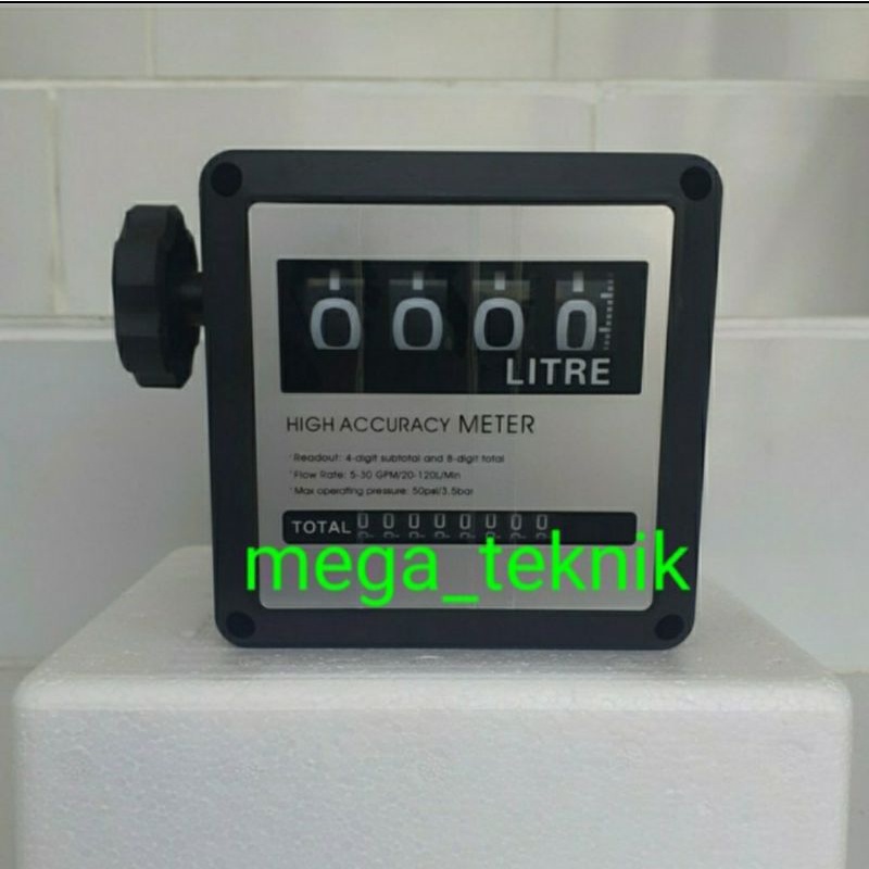 Jual Flow Meter Analog Minyak Solar Digit Ukuran Inchi Meteran