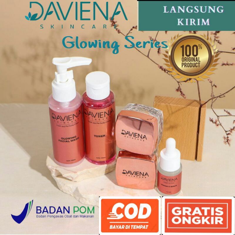 Jual Daviena Skincare Paket Glowing Series Shopee Indonesia