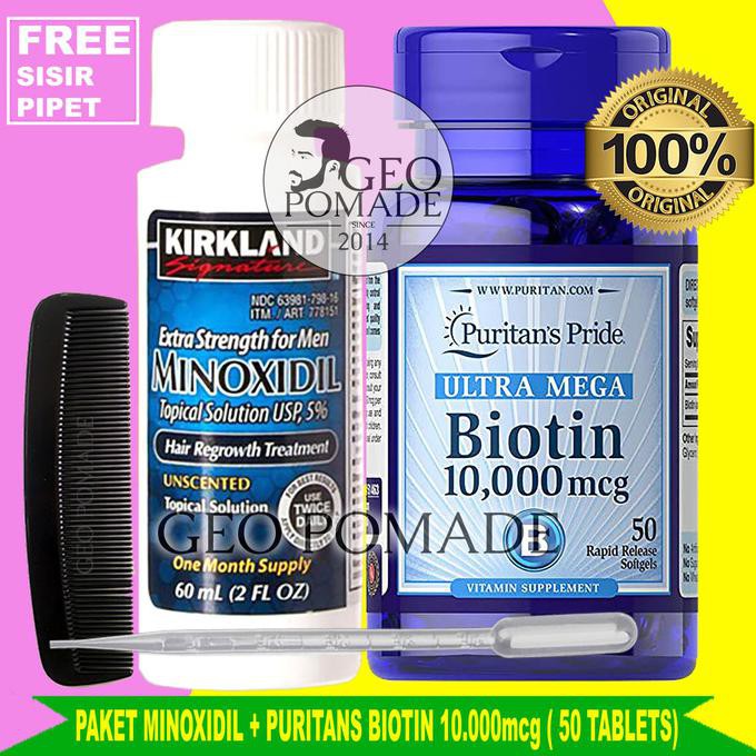 Jual Paket Hemat Kirkland Minoxidil Biotin Mcg Isi Minox