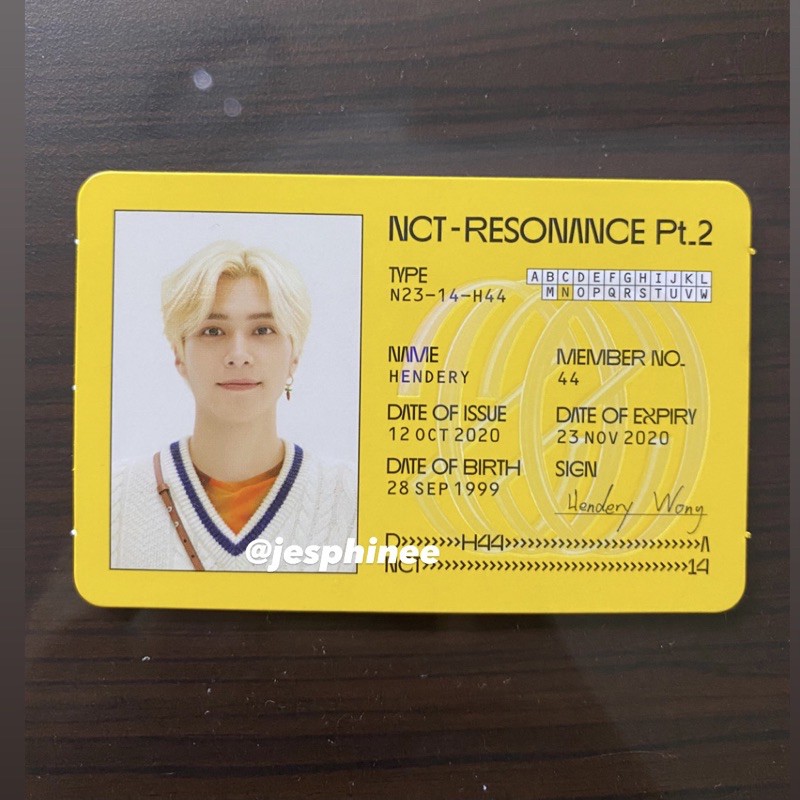 Jual ON KEEP NCT Photocard Official ID Card Resonance Pt 2