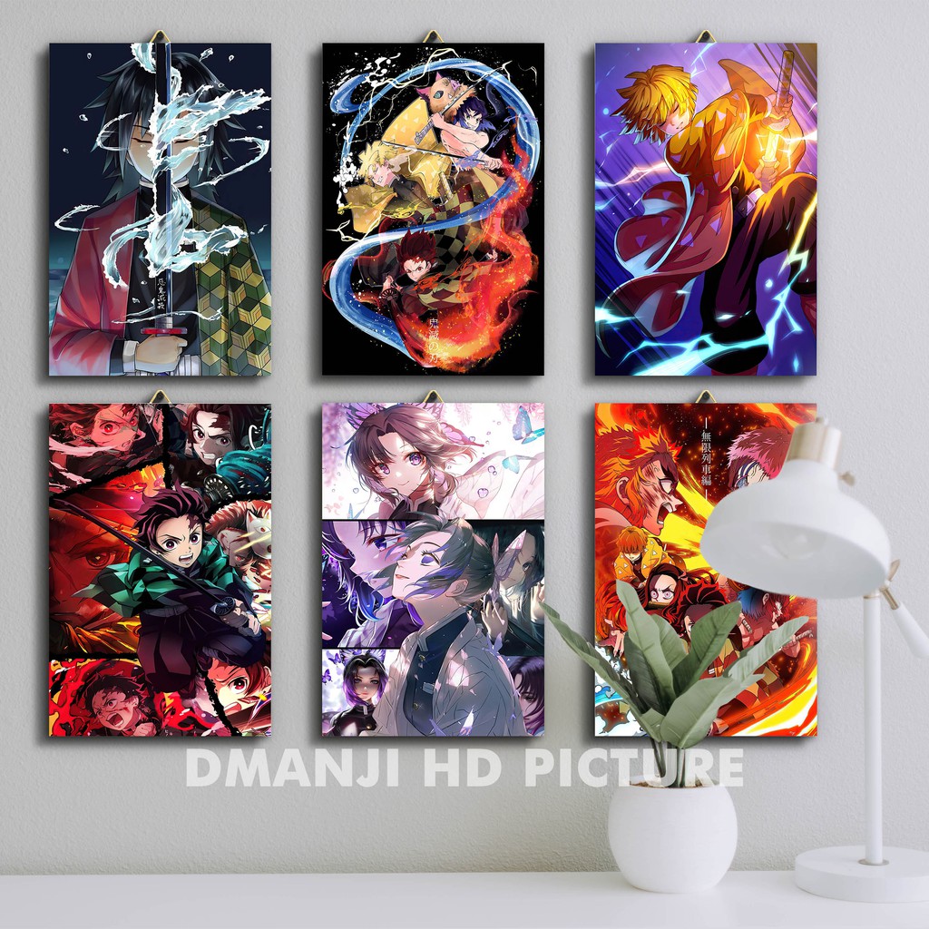 Jual Poster Kayu Kimetsu No Yaiba Hiasan Dinding Demon Slayer