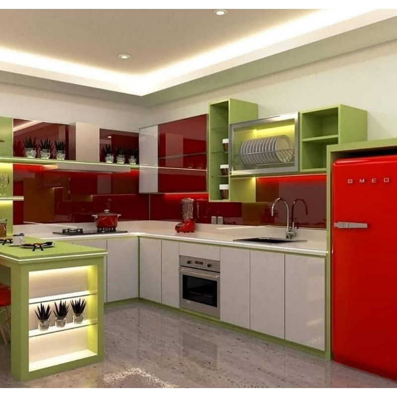 Jual Promo Kitchenset Kitchen Set Minimalis Custom Kitchen Set Hpl