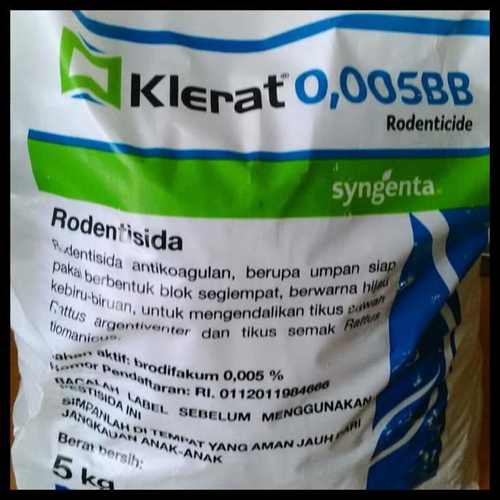 Jual Racun Tikus Rodentisida Klerat Kemasan 5 Kg Syngenta Shopee