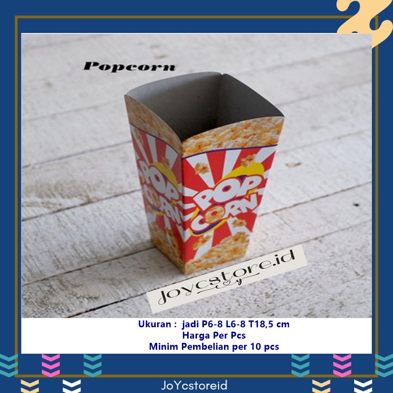 Jual Dus Kotak Popcorn Pop Corn P L T Box Kue Box Jajan