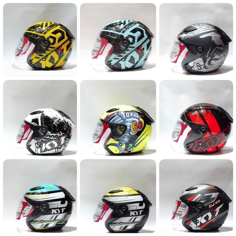 Jual Helm Half Face KYT DJ Maru Motif Original Shopee Indonesia